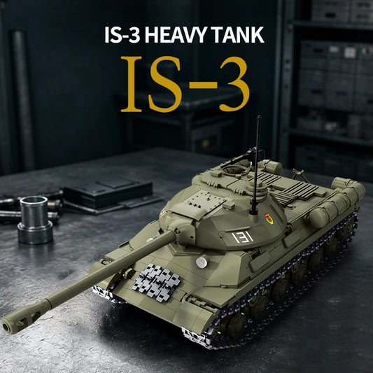 IS-3 Heavy Tank — 1,421-Piece WWII Military Building Block Model