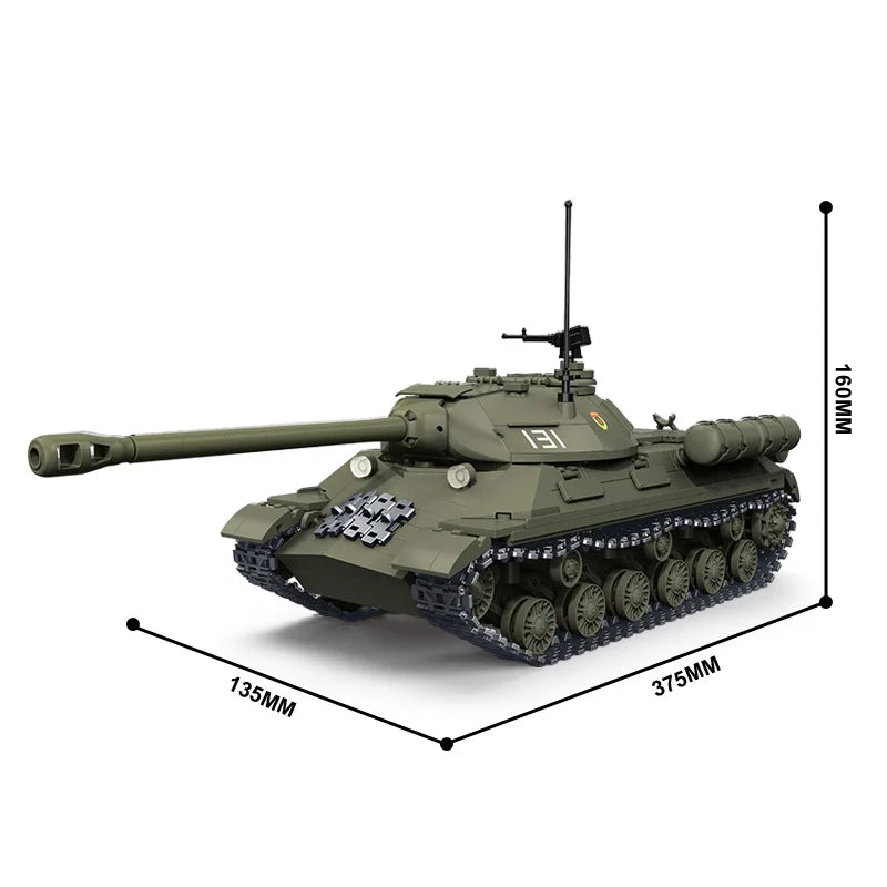 IS-3 Heavy Tank — 1,421-Piece WWII Military Building Block Model