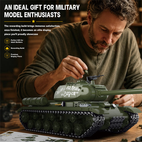 IS-2 Heavy Tank — 1,485-Piece WWII Military Building Block Model