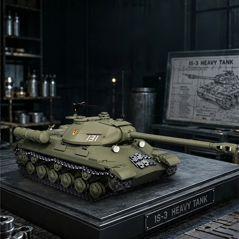 IS-3 Heavy Tank — 1,421-Piece WWII Military Building Block Model